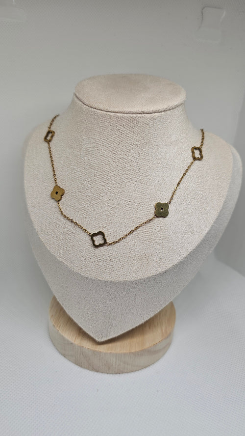 BAHATI - Hollow 4 Leaf Clover Necklace