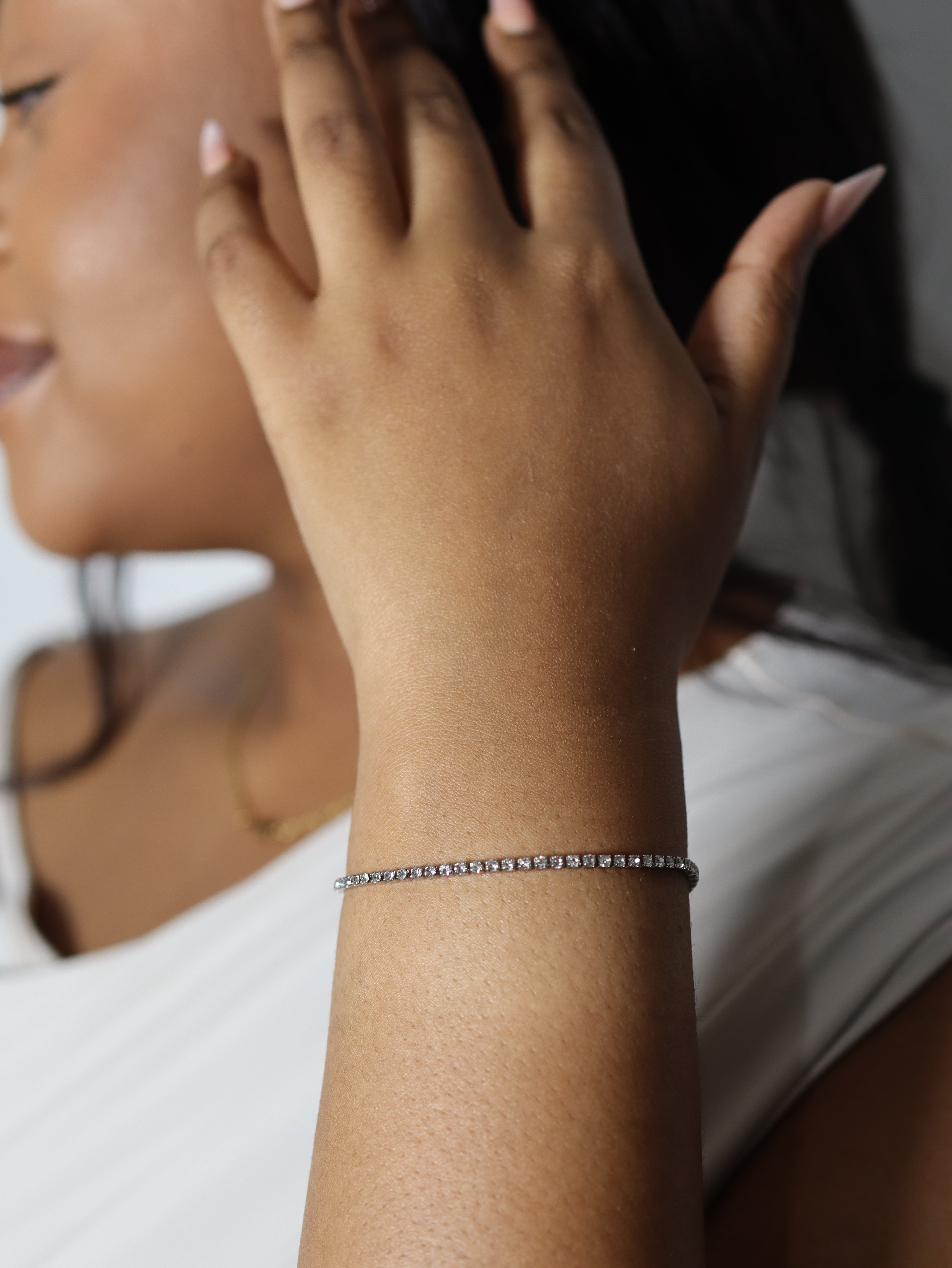 NAOMI - Silver tennis bracelet