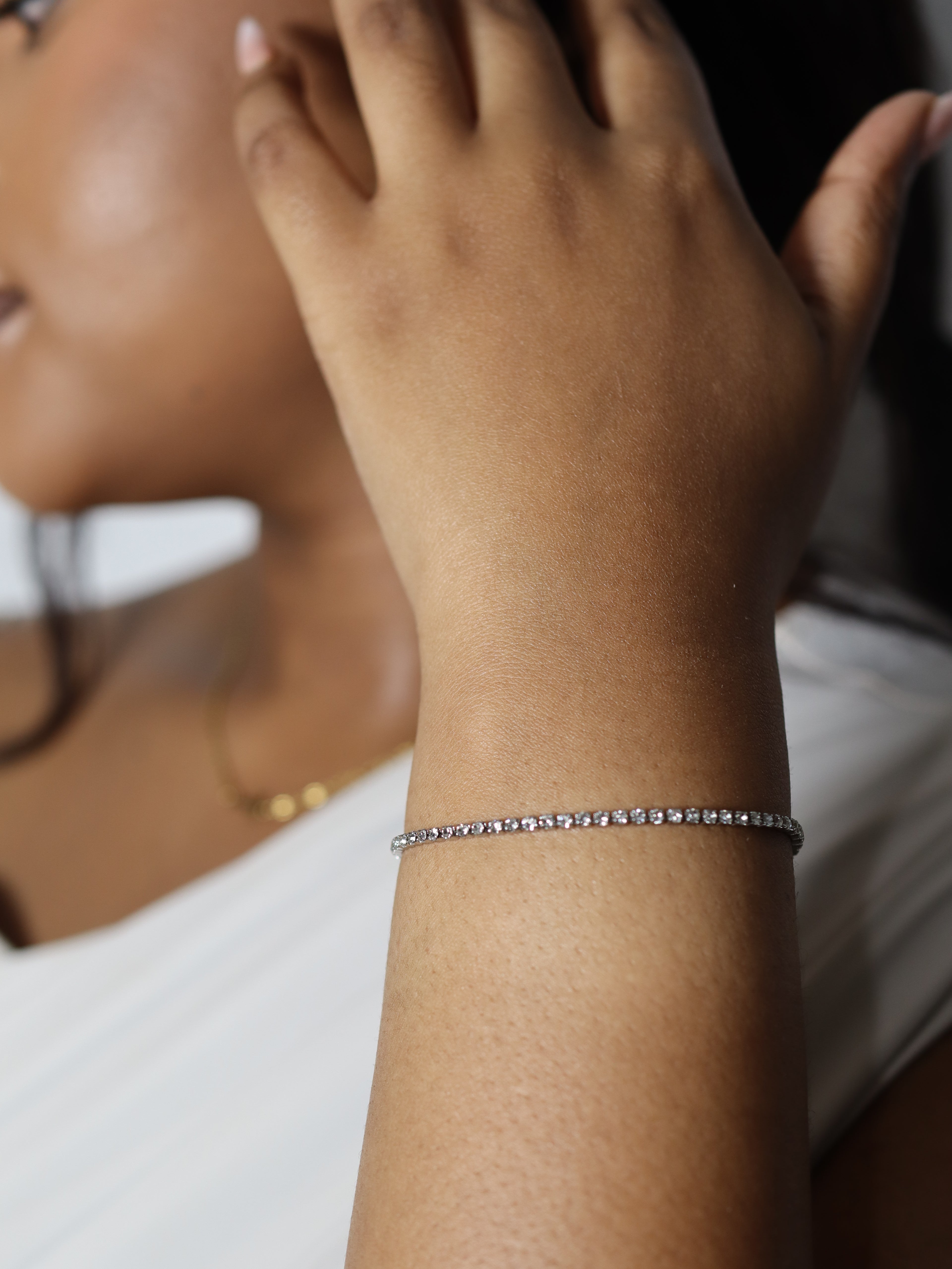 NAOMI - Silver tennis bracelet