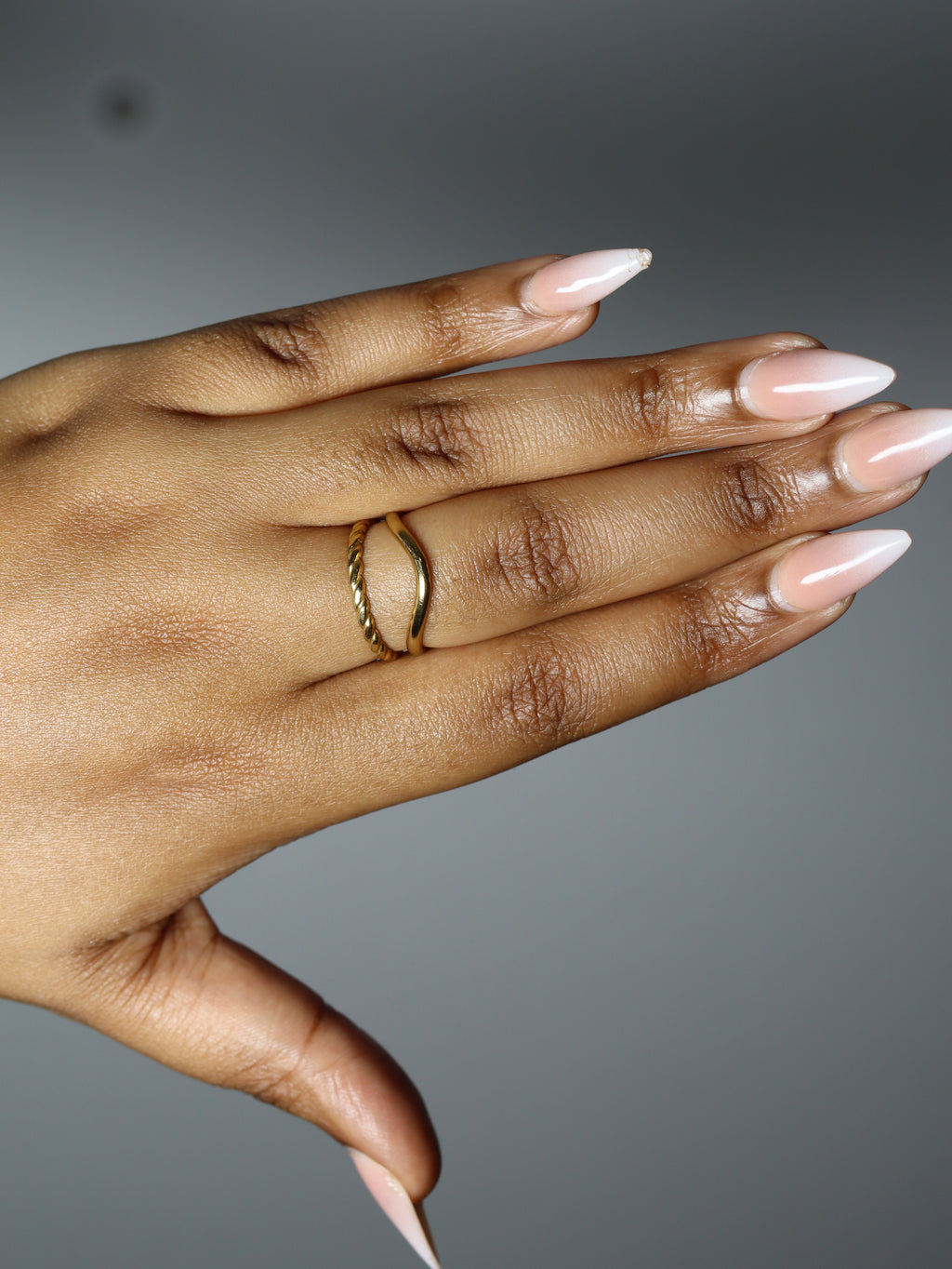 ALSIE - Gold  3-Piece Adjustable Ring Set