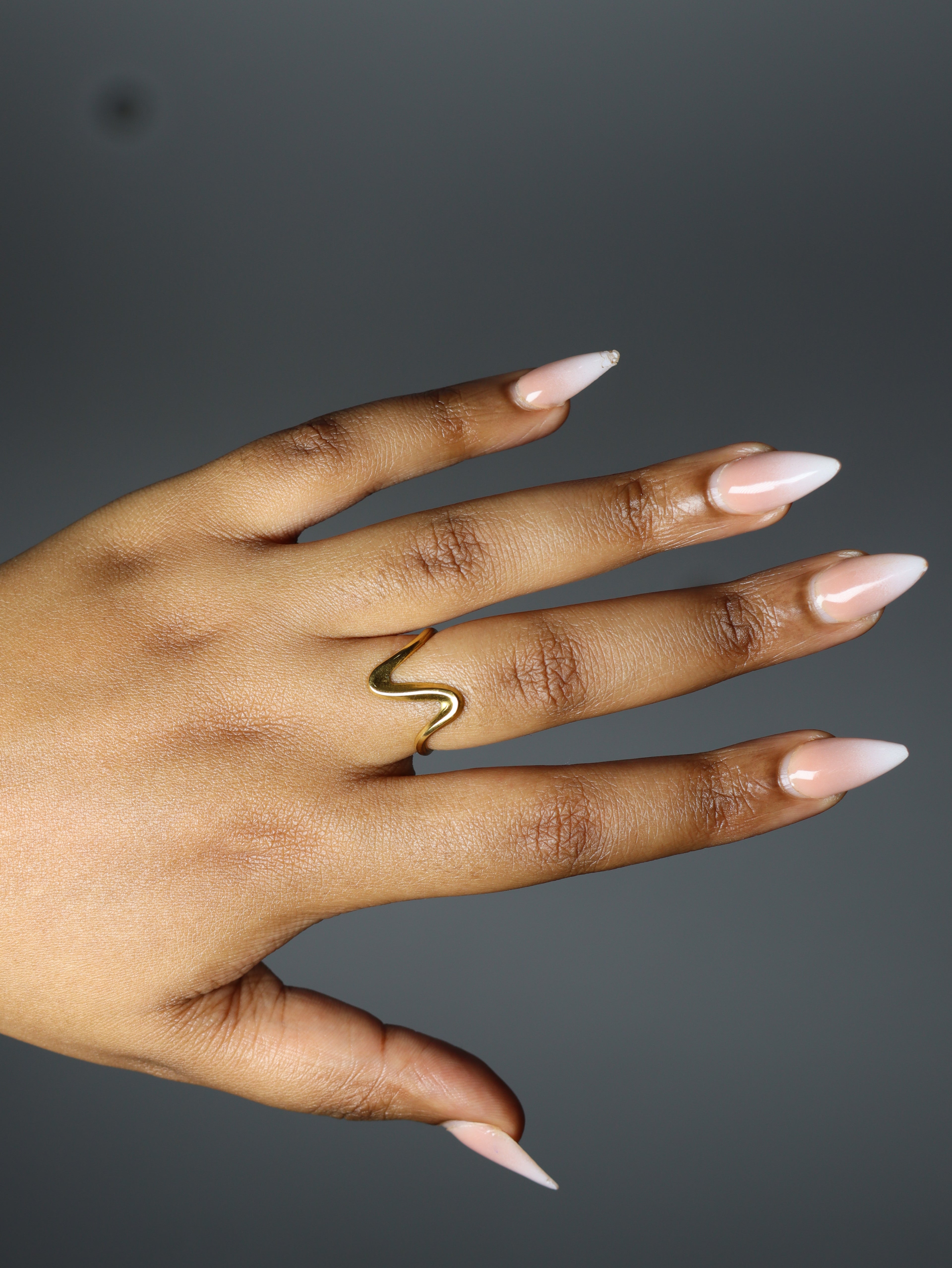 ALSIE - Gold  3-Piece Adjustable Ring Set